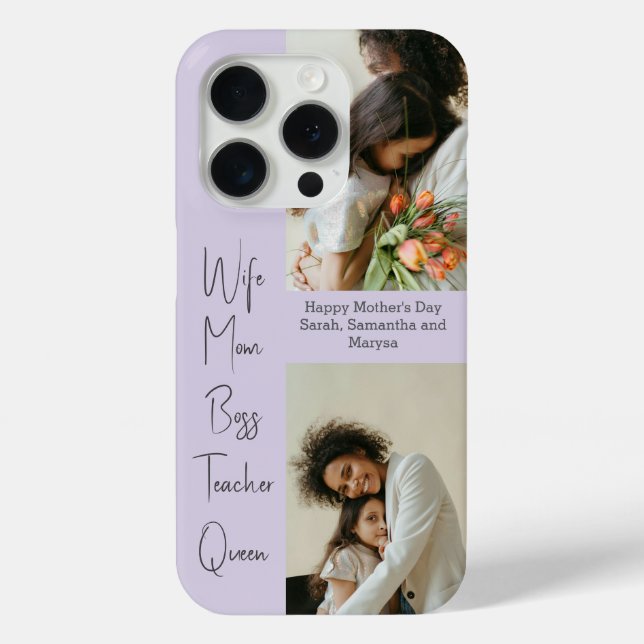 Personalised iPhone Case with Photo Collage | Text (Back)