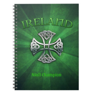 Personalised Ireland Celtic Cross Notebook