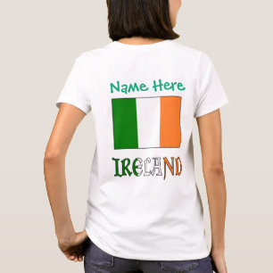 Personalised Ireland Flag Heritage Women's T-Shirt