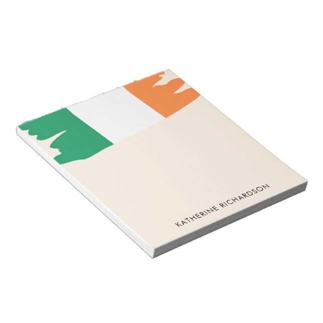 Personalised Ireland Irish Flag Notepad (Angled)
