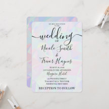Personalised Iridescent Geometric Wedding
