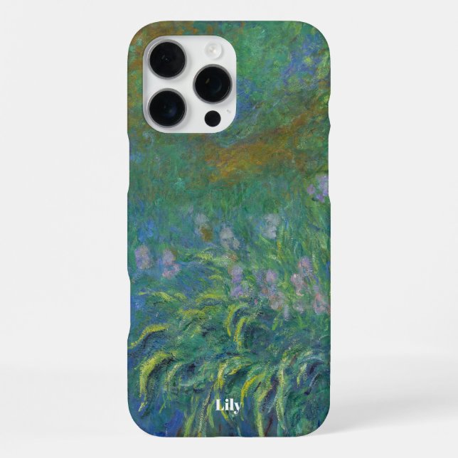 Personalised Irises by Claude Monet iPhone Case (Back)