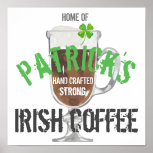 Personalised Irish Coffee Poster