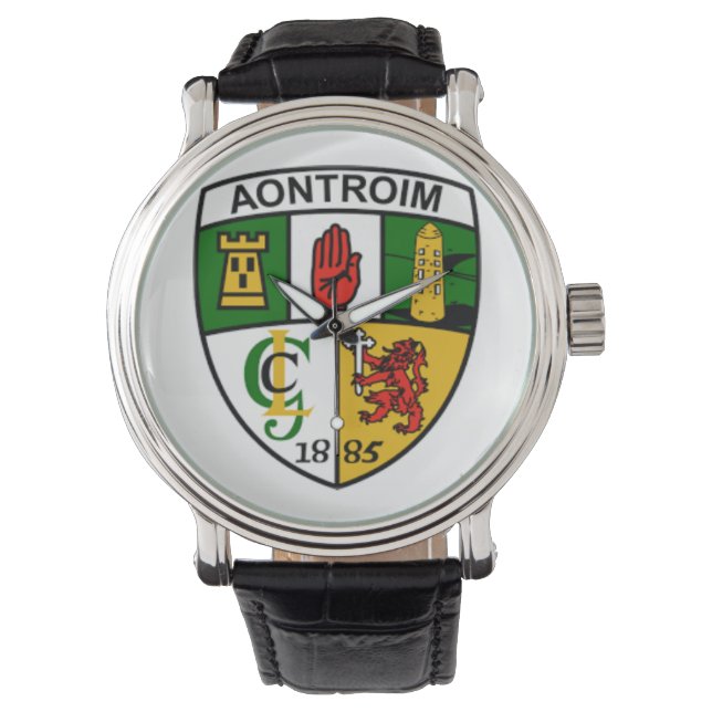 Personalised Irish County Men's Watches Antrim. (Front)