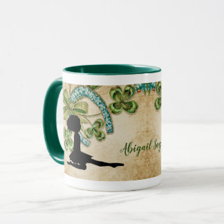 Personalised Irish Dancer, Shamrock and Horseshoe Mug
