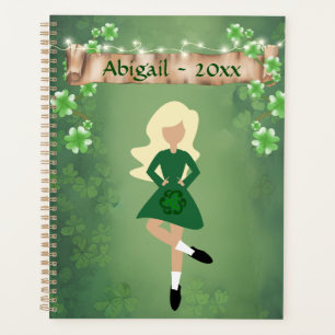 Personalised Irish Dancer with Blonde Hair Dance Planner