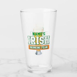 Personalised Irish Drinking Team Pint Glass