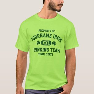 Personalised Irish Drinking Team St Patrick's Day T-Shirt