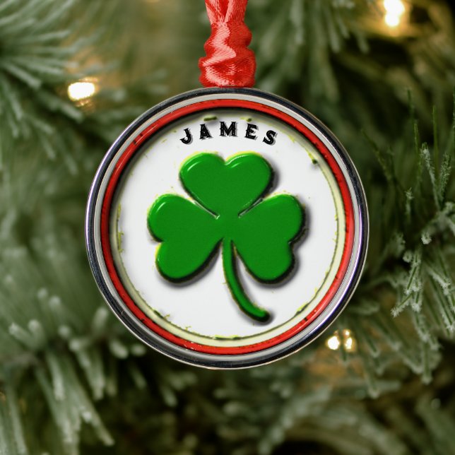 Personalised Irish Holiday Gift Metal Tree Decoration (Tree)