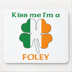 Personalised Irish Kiss Me I'm Foley Mouse Mat