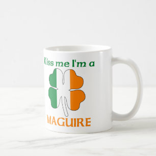Personalised Irish Kiss Me I'm Maguire Coffee Mug