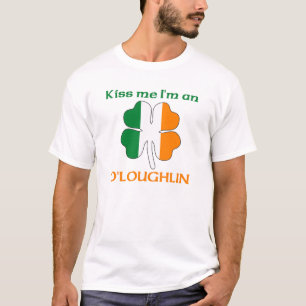 Personalised Irish Kiss Me I'm O'Loughlin T-Shirt