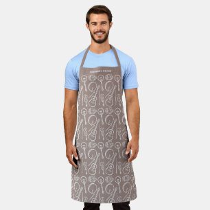 Personalised Irish Music Instrument Pattern Apron