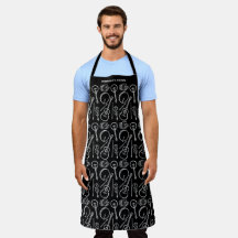 Personalised Irish Music Instrument Pattern Apron