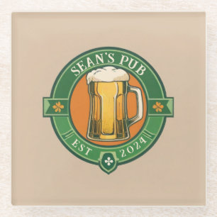 Personalised Irish Pub Coaster with Custom Text
