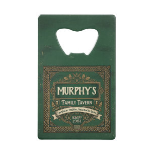 Personalised Irish Pub Family Tavern Vintage Green