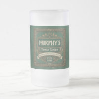 Personalised Irish Pub Family Tavern Vintage Green