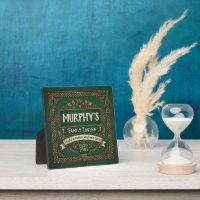 Personalised Irish Pub Family Tavern Vintage Green