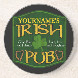Personalised Irish Pub Sign Coaster