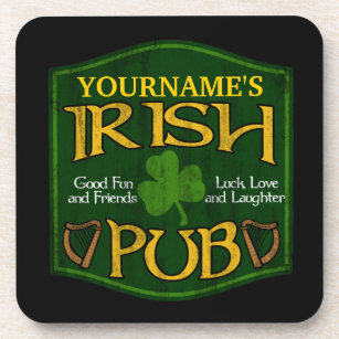 Personalised Irish Pub Sign Coaster