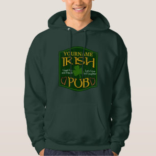 Personalised Irish Pub Sign Hoodie