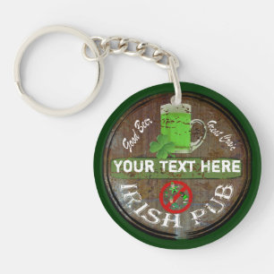 Personalised Irish pub sign Key Ring