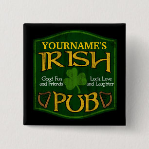 Personalised Irish Pub Sign Pin