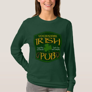 Personalised Irish Pub Sign St Patricks Day T-Shirt