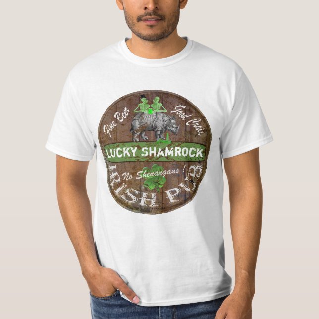Personalised Irish pub sign T-Shirt (Front)