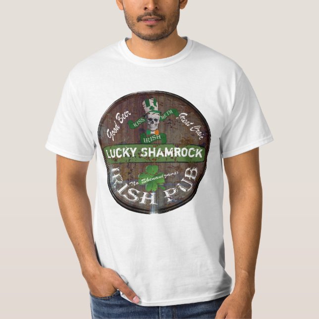 Personalised Irish pub sign T-Shirt (Front)