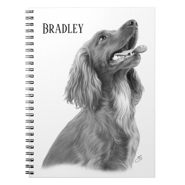 Personalised Irish Setter Notebook (Front)