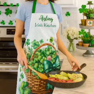 Personalised Irish Shamrocks  Apron