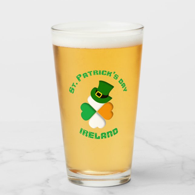 Personalised Irish St. Patrick's Day  Glass (Front Filled)