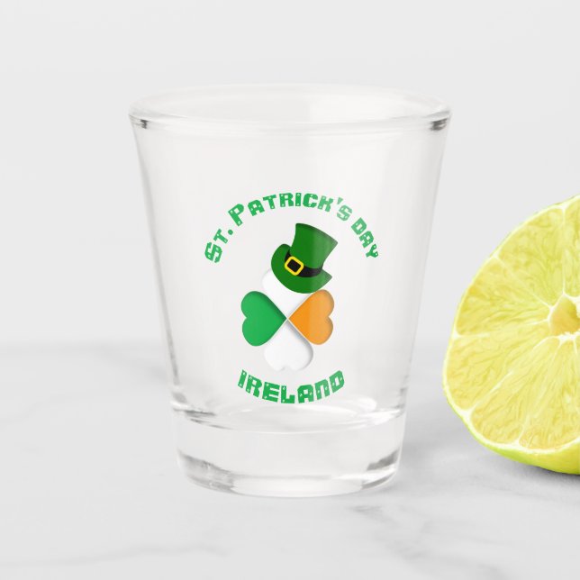 Personalised Irish St. Patrick's Day Shot Glass (Front)