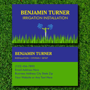 Personalised Irrigation Installation Business Card