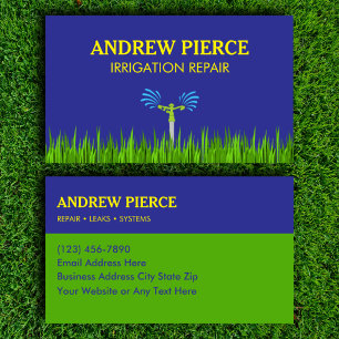 Personalised Irrigation Repair Business Card