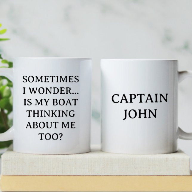 Personalised Is My Boat Thinking | Funny Boating Coffee Mug (Creator Uploaded)