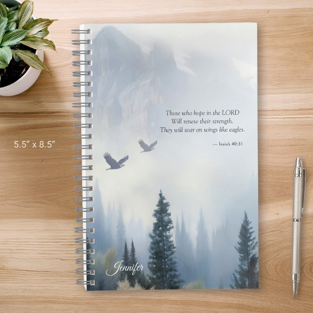 Personalised Isaiah 40:31 Eagles Scripture Journal (Creator Uploaded)