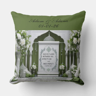 Personalised Islamic Bridal Throw Pillow
