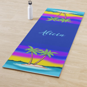Personalised Island Sunset Yoga Mat