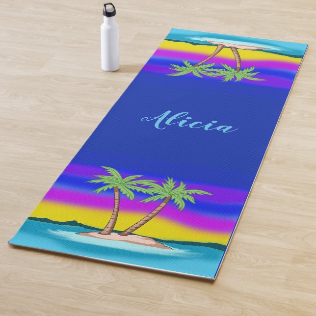 Personalised Island Sunset Yoga Mat (In Situ)