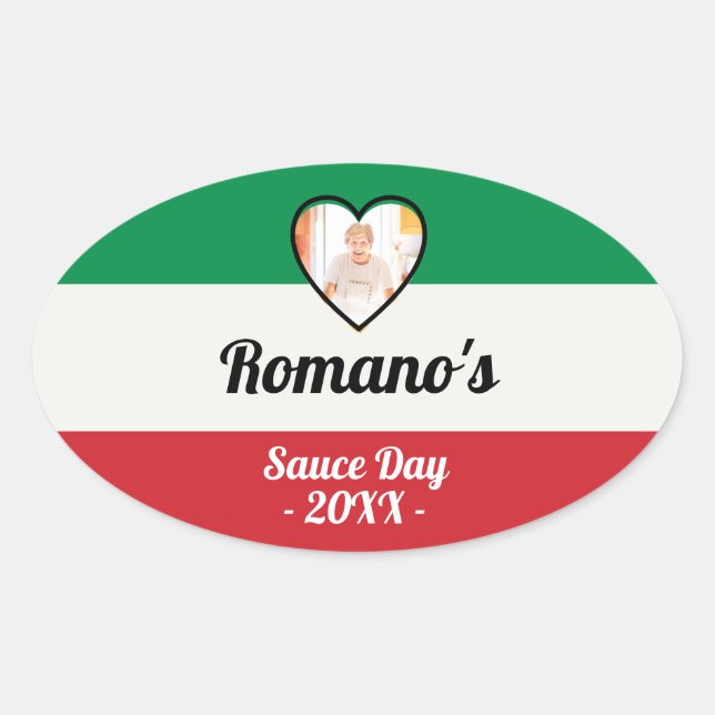 Personalised Italian Family Sauce Day Label  (Front)
