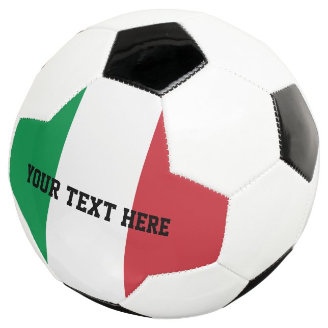 Personalised Italian flag soccer ball gift idea (Three Quarter)