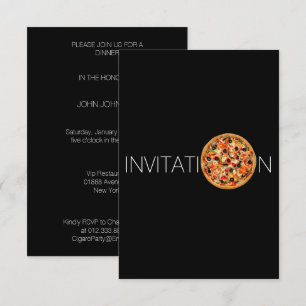 Personalised Italian Food Dinner Pizza Invitation