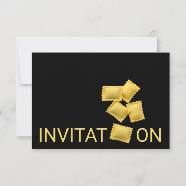 Personalised Italian Food Dinner Tortellini Invitation (Front)