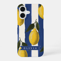 Personalised Italian Lemon Stripe Coastal