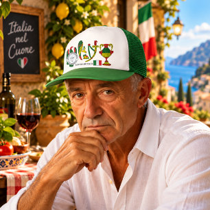 Personalised Italian Sicilian Card Aces Heritage Trucker Hat
