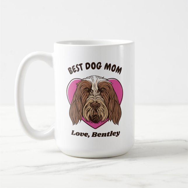 Personalised Italian Spinone Dog Mum Custom Text Coffee Mug (Left)