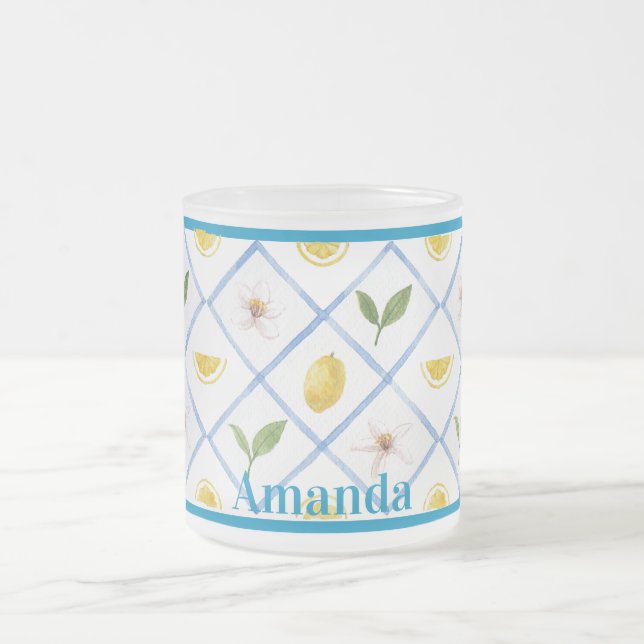 Personalised Italian Tile Citrus Lemon Mug (Center)