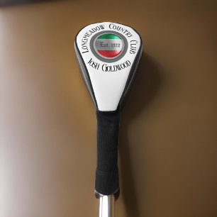 Personalised Italy Flag Golfer Name Club Gol Golf Head Cover